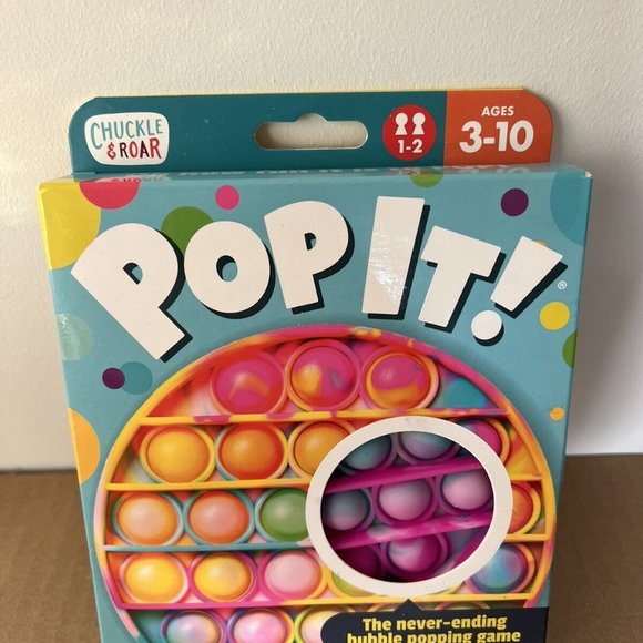 Chuckle & Roar Pop It Never Ending Bubble Popping Game Sets Of 2 - Picture 2 of 3